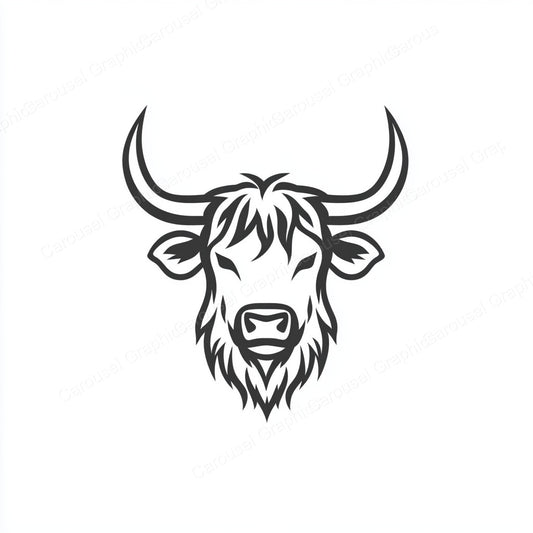 Highland Cow Vector Graphic preview