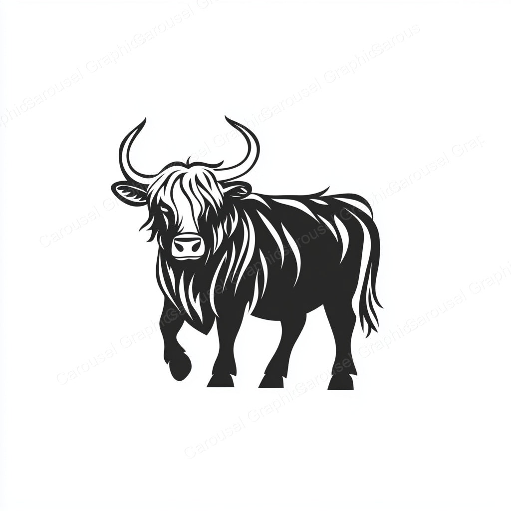 Highland Cow Vector Graphic preview