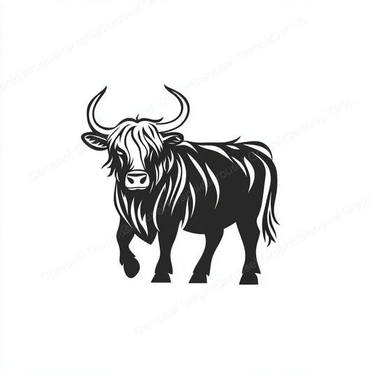 Highland Cow Vector Graphic preview
