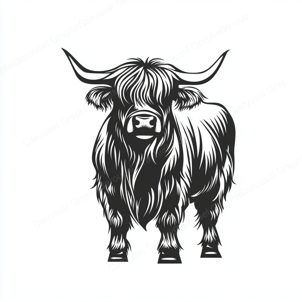 Highland Cow Vector Graphic preview