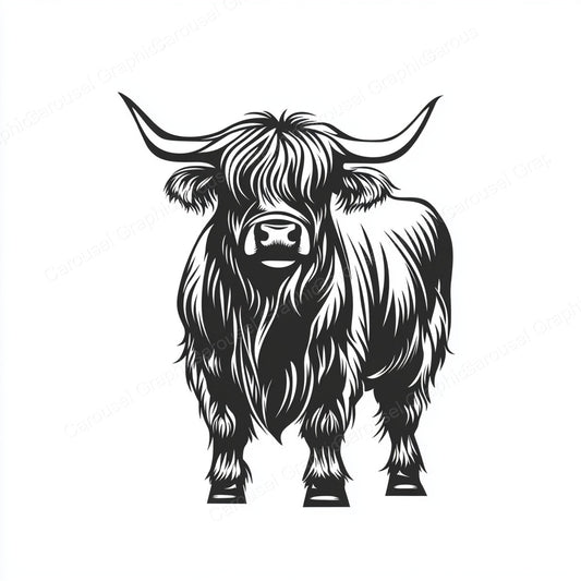 Highland Cow Vector Graphic preview