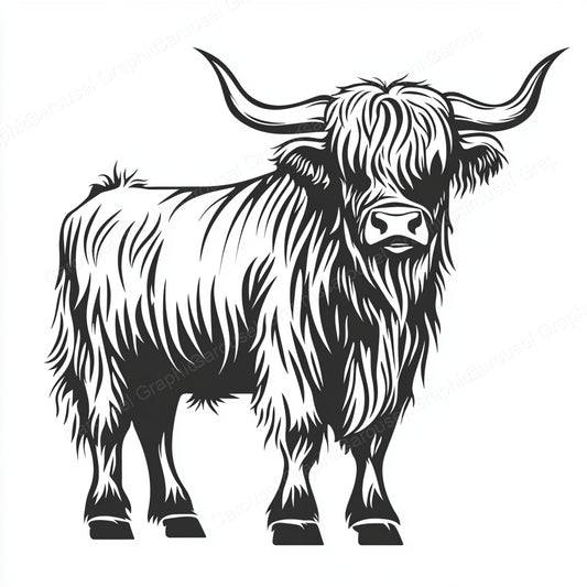 Highland Cow Vector Graphic preview
