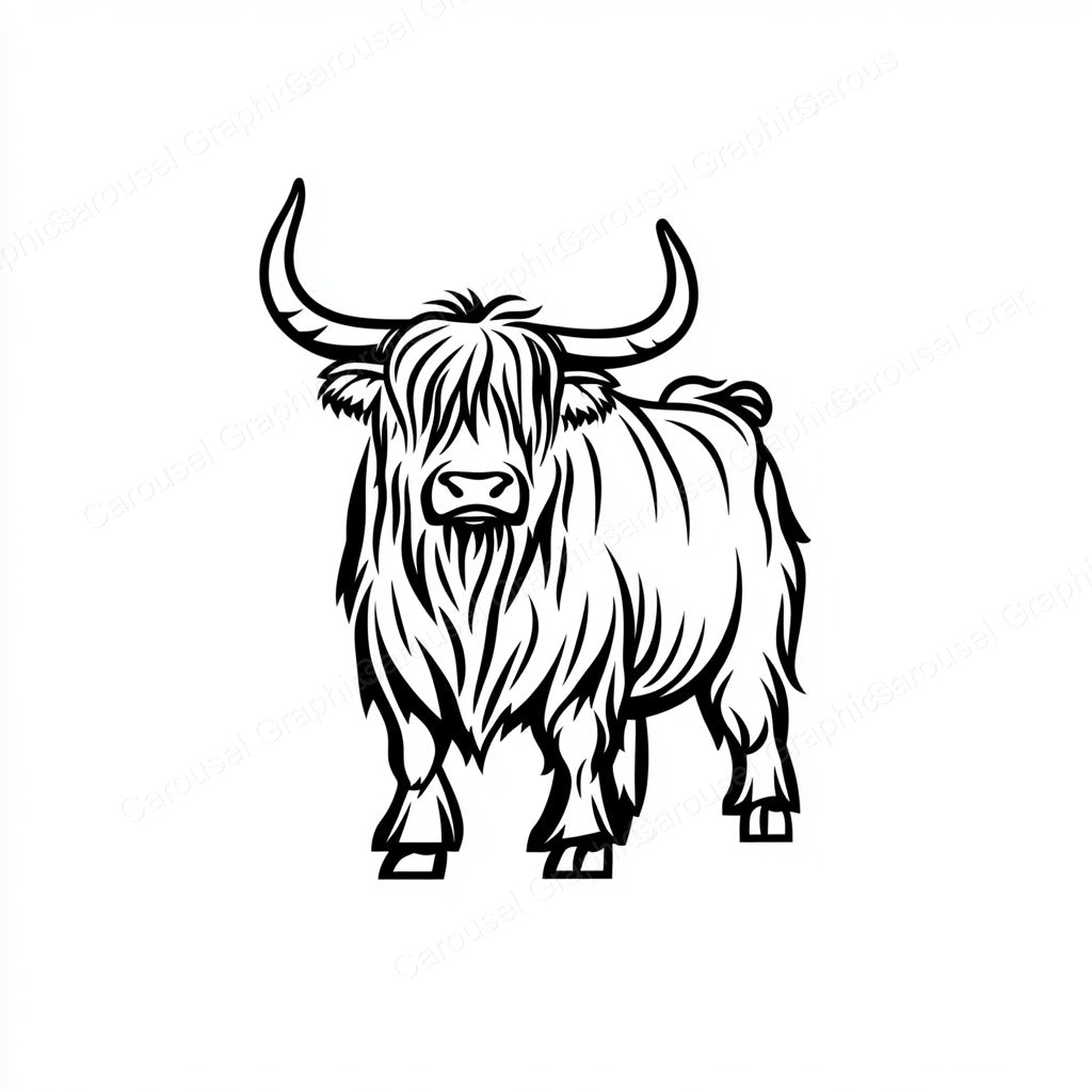 Highland Cow Vector Graphic preview