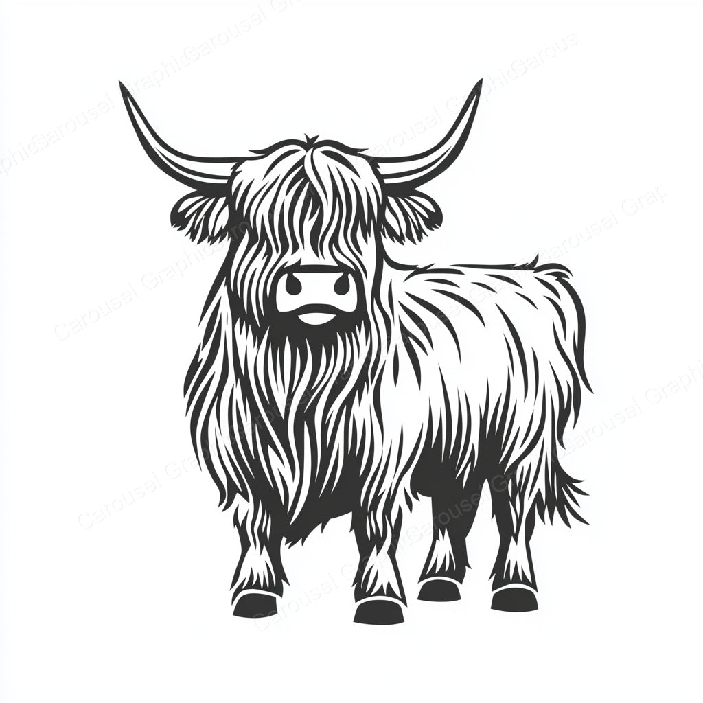 Highland Cow Vector Graphic preview