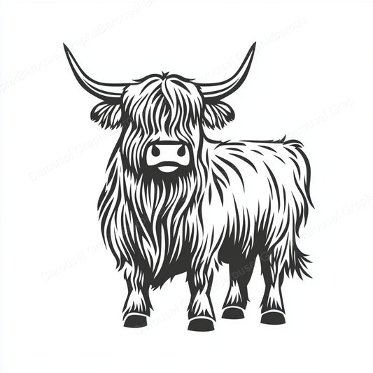 Highland Cow Vector Graphic preview