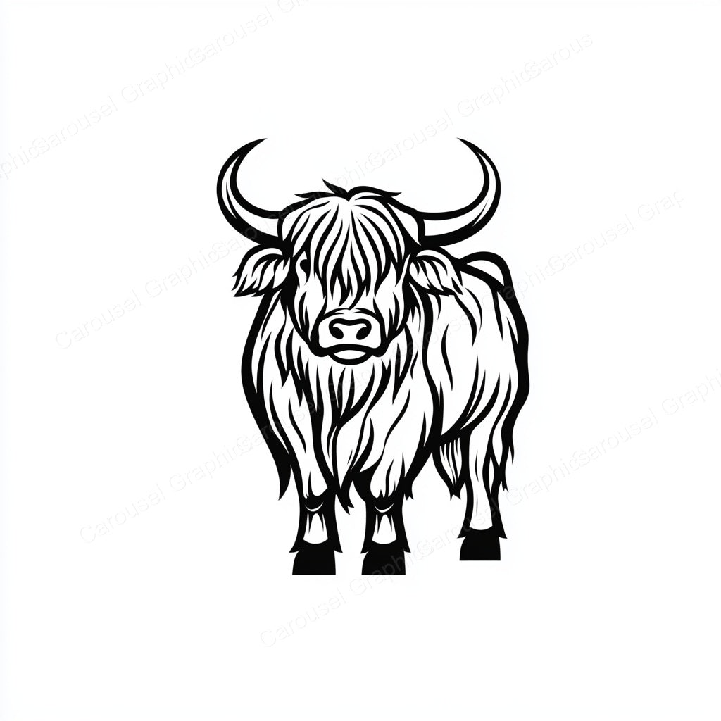 Highland Cow Vector Graphic preview