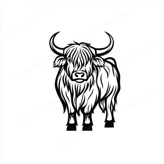 Highland Cow Vector Graphic preview