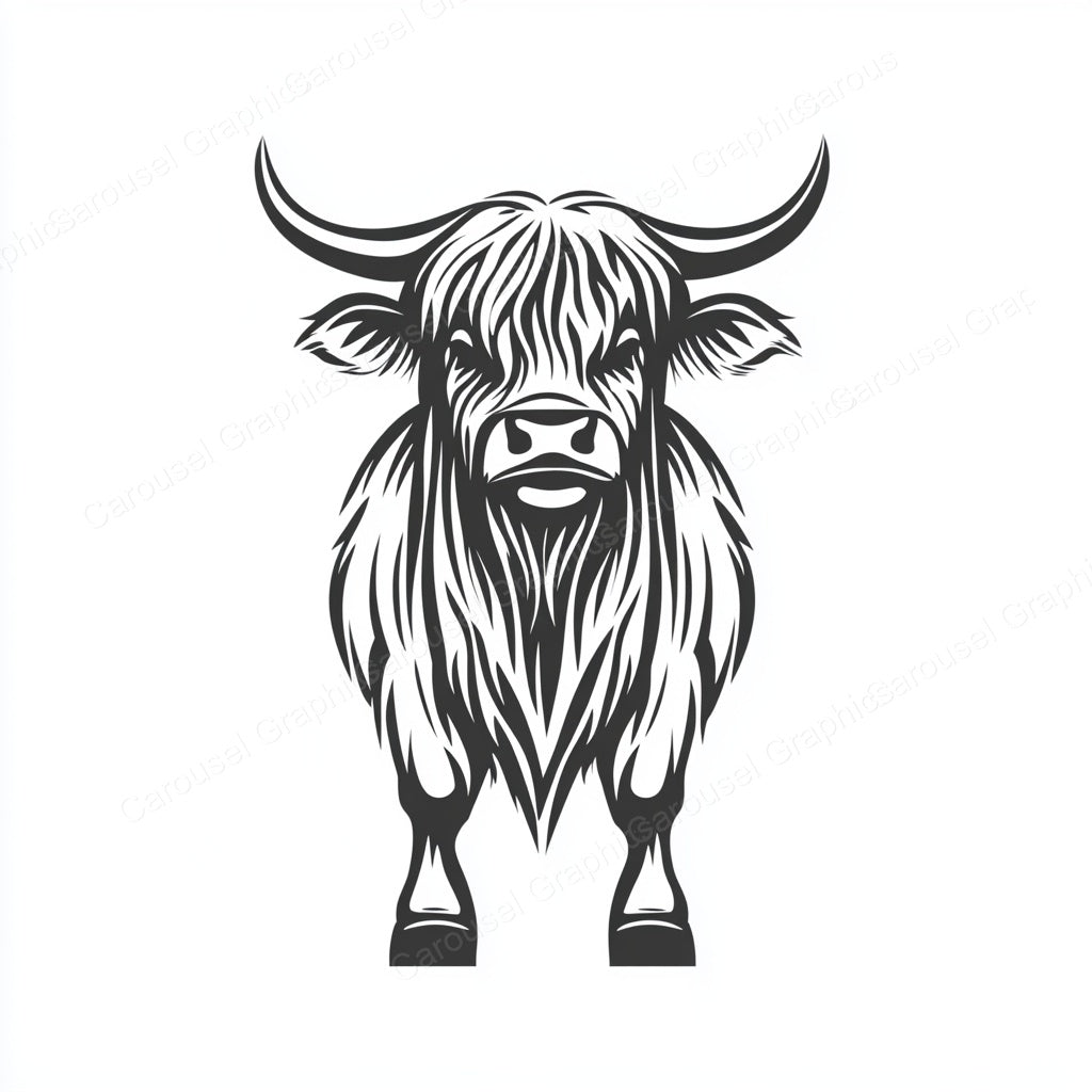 Highland Cow Vector Graphic preview