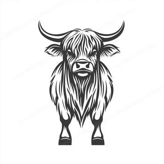Highland Cow Vector Graphic preview
