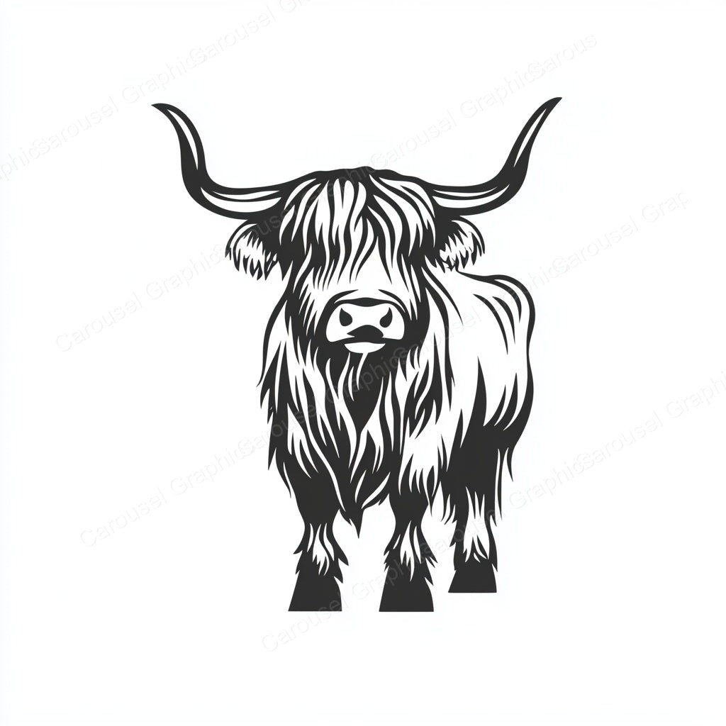 Highland Cow Vector Graphic preview