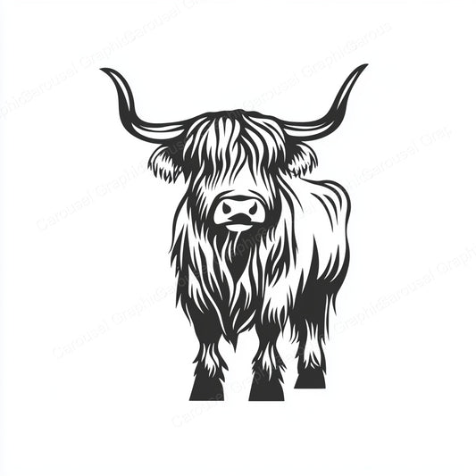 Highland Cow Vector Graphic preview