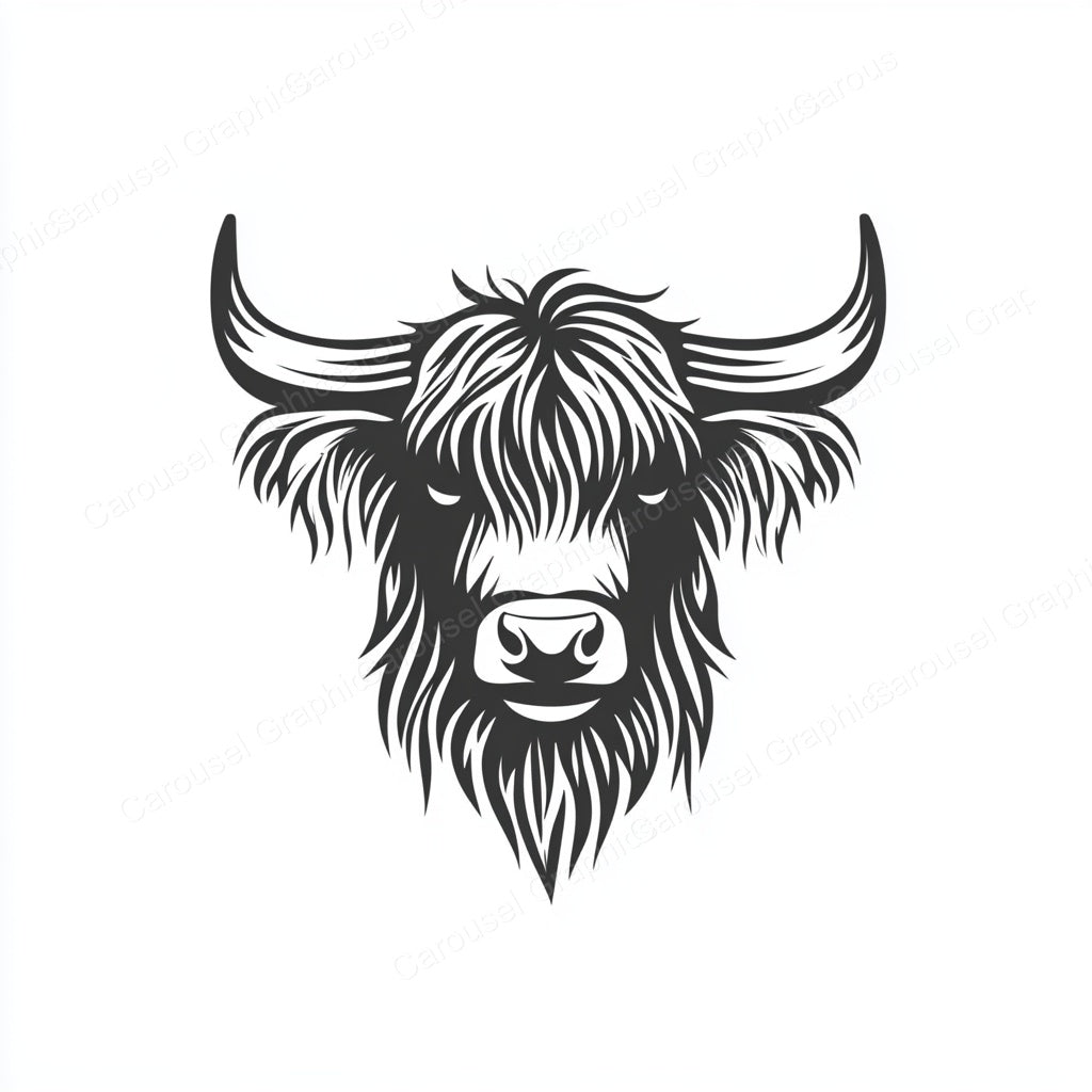 Highland Cow Vector Graphic preview