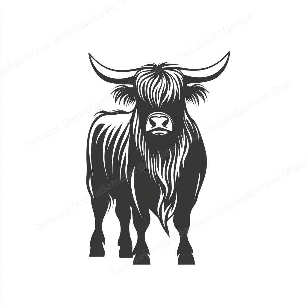 Highland Cow Vector Graphic preview