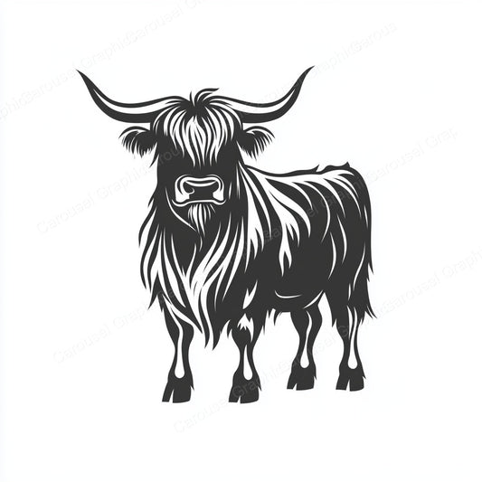 Highland Cow Vector Graphic preview