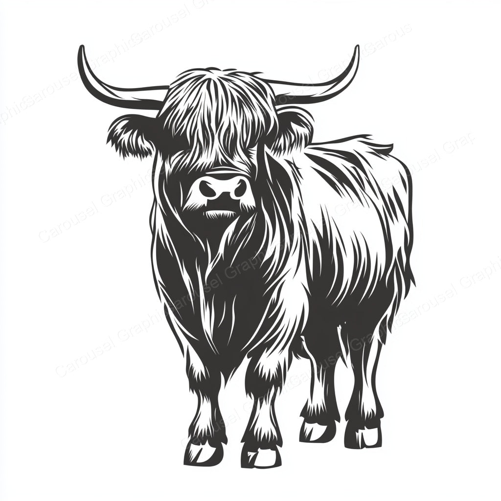 Highland Cow Vector Graphic preview