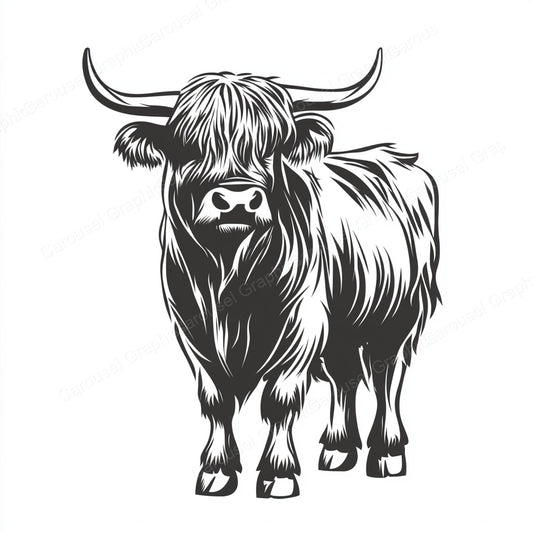 Highland Cow Vector Graphic preview