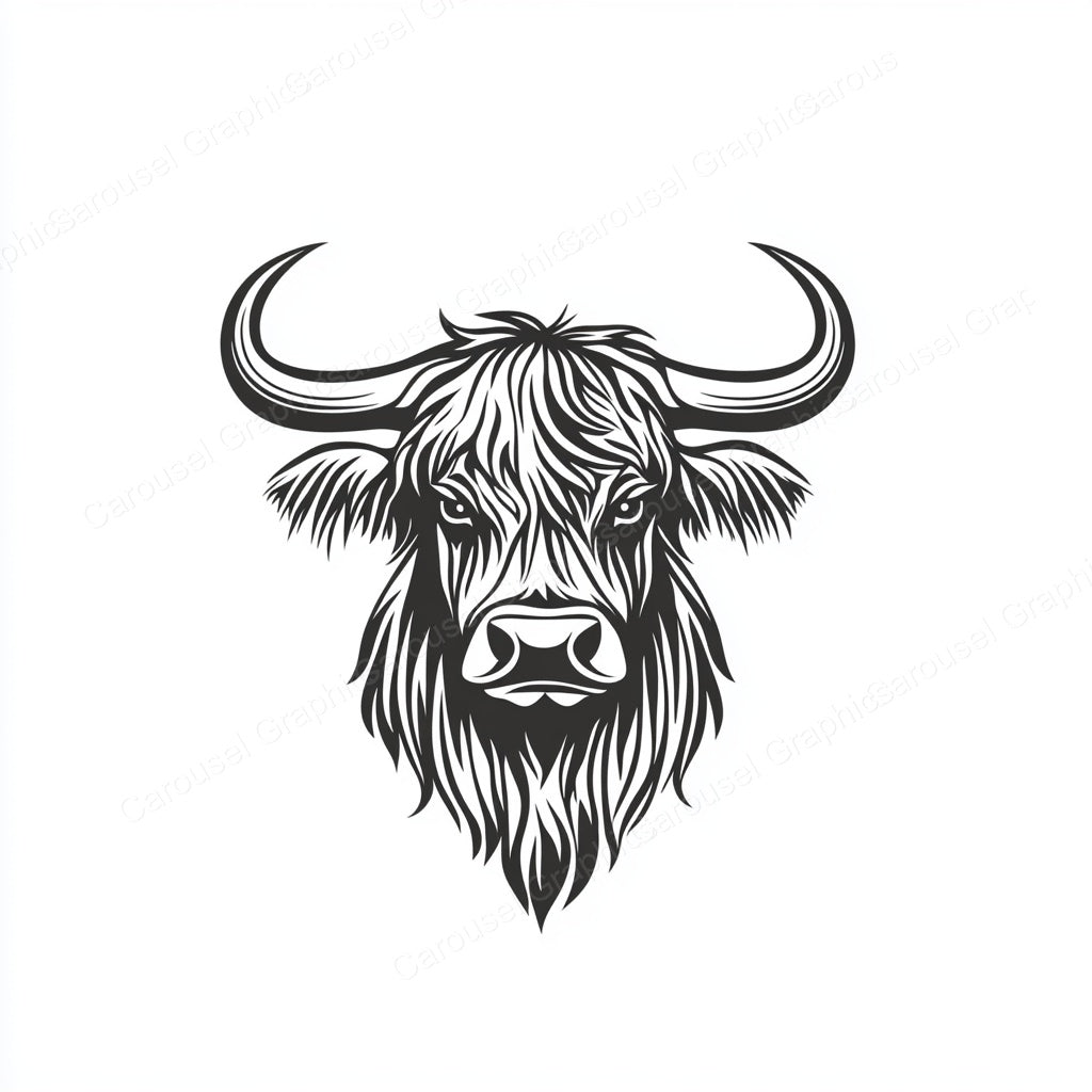 Highland Cow Vector Graphic preview