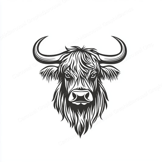 Highland Cow Vector Graphic preview
