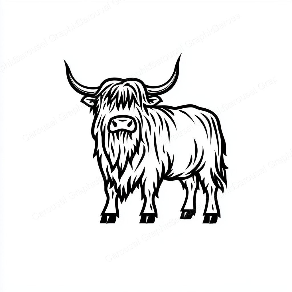 Highland Cow Vector Graphic preview