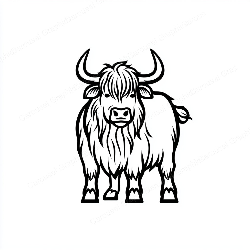 Highland Cow Vector Graphic preview