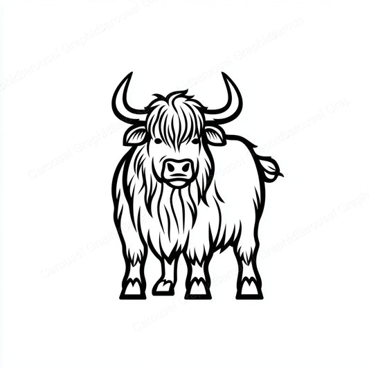 Highland Cow Vector Graphic preview