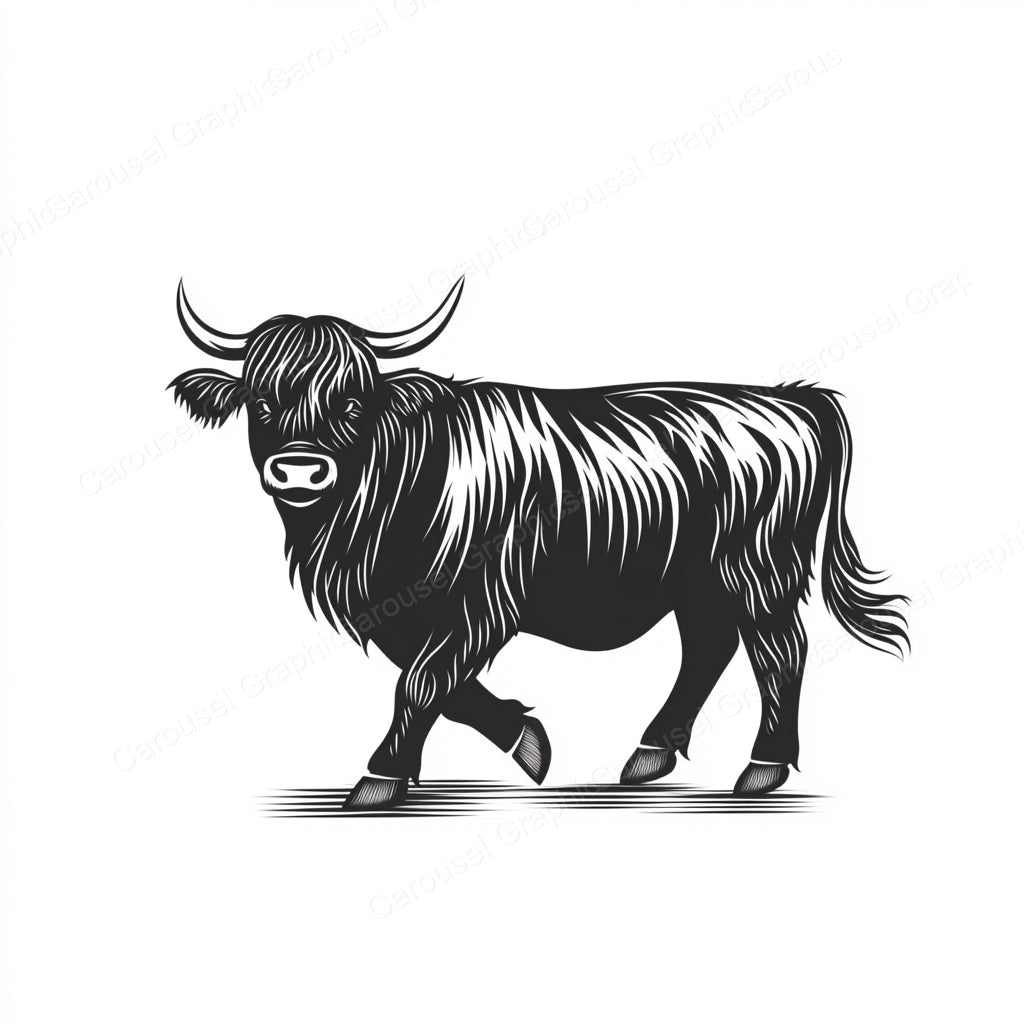 Highland Cow Vector Graphic preview