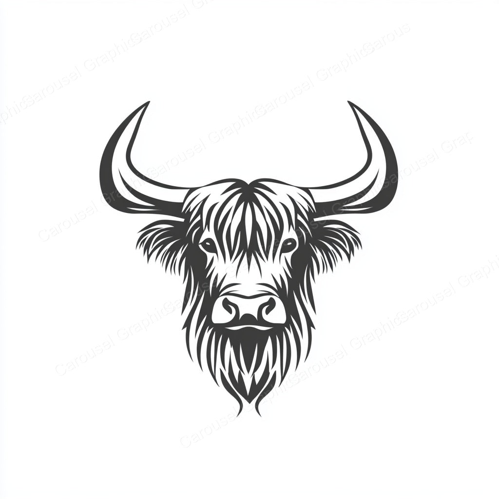Highland Cow Vector Graphic preview