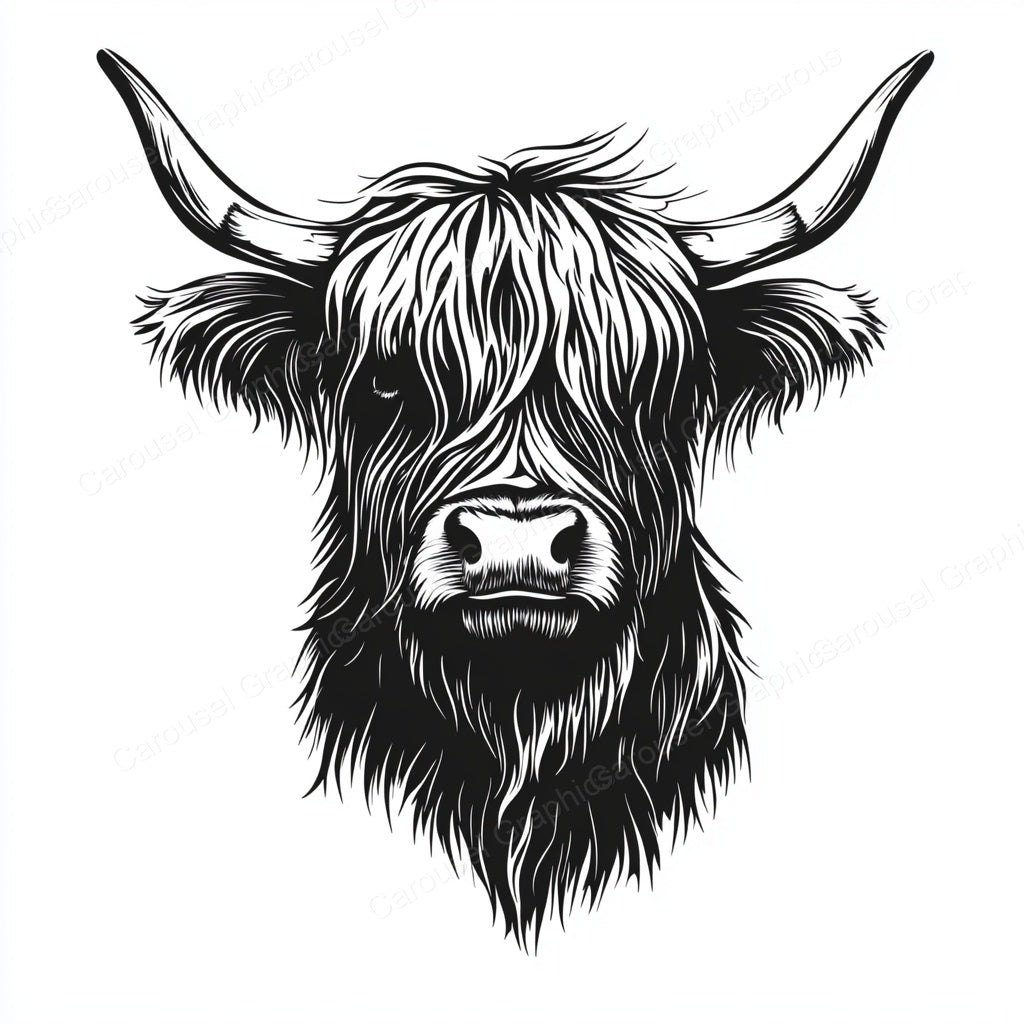 Highland Cow Vector Graphic preview