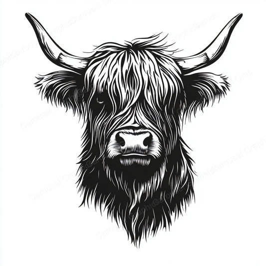 Highland Cow Vector Graphic preview