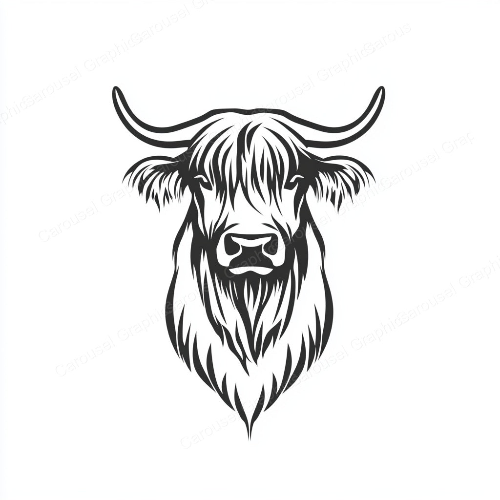 Highland Cow Vector Graphic preview