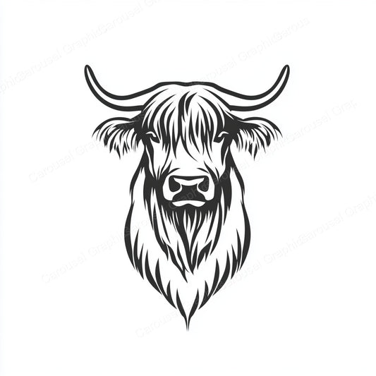 Highland Cow Vector Graphic preview