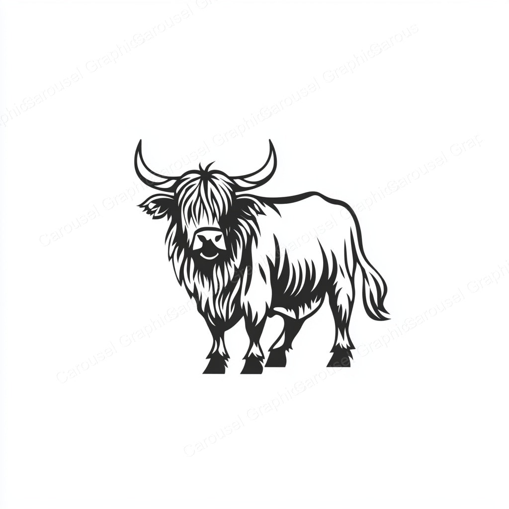 Highland Cow Vector Graphic preview