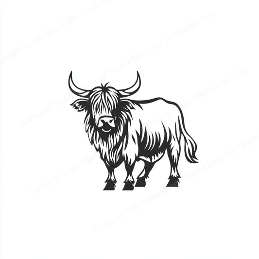 Highland Cow Vector Graphic preview