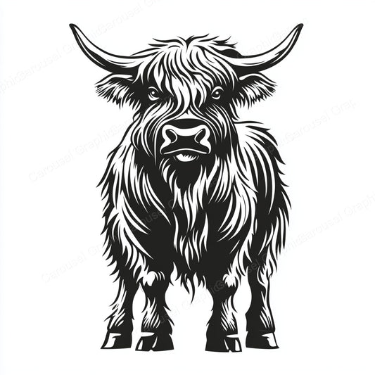 Highland Cow Vector Graphic preview