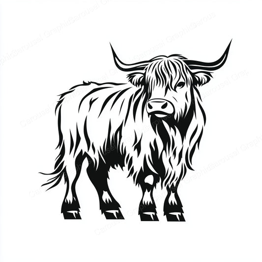 Highland Cow Vector Graphic preview