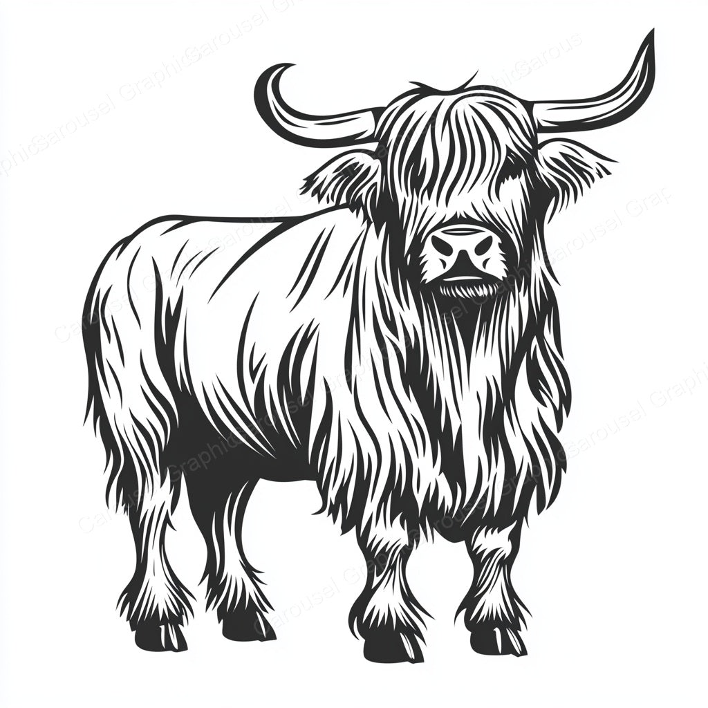 Highland Cow Vector Graphic preview