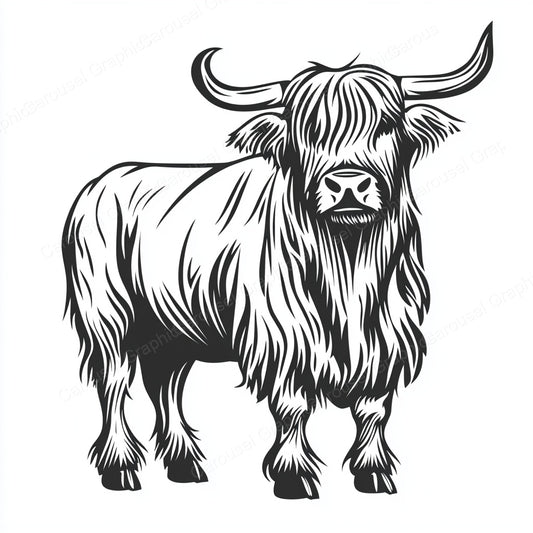 Highland Cow Vector Graphic preview