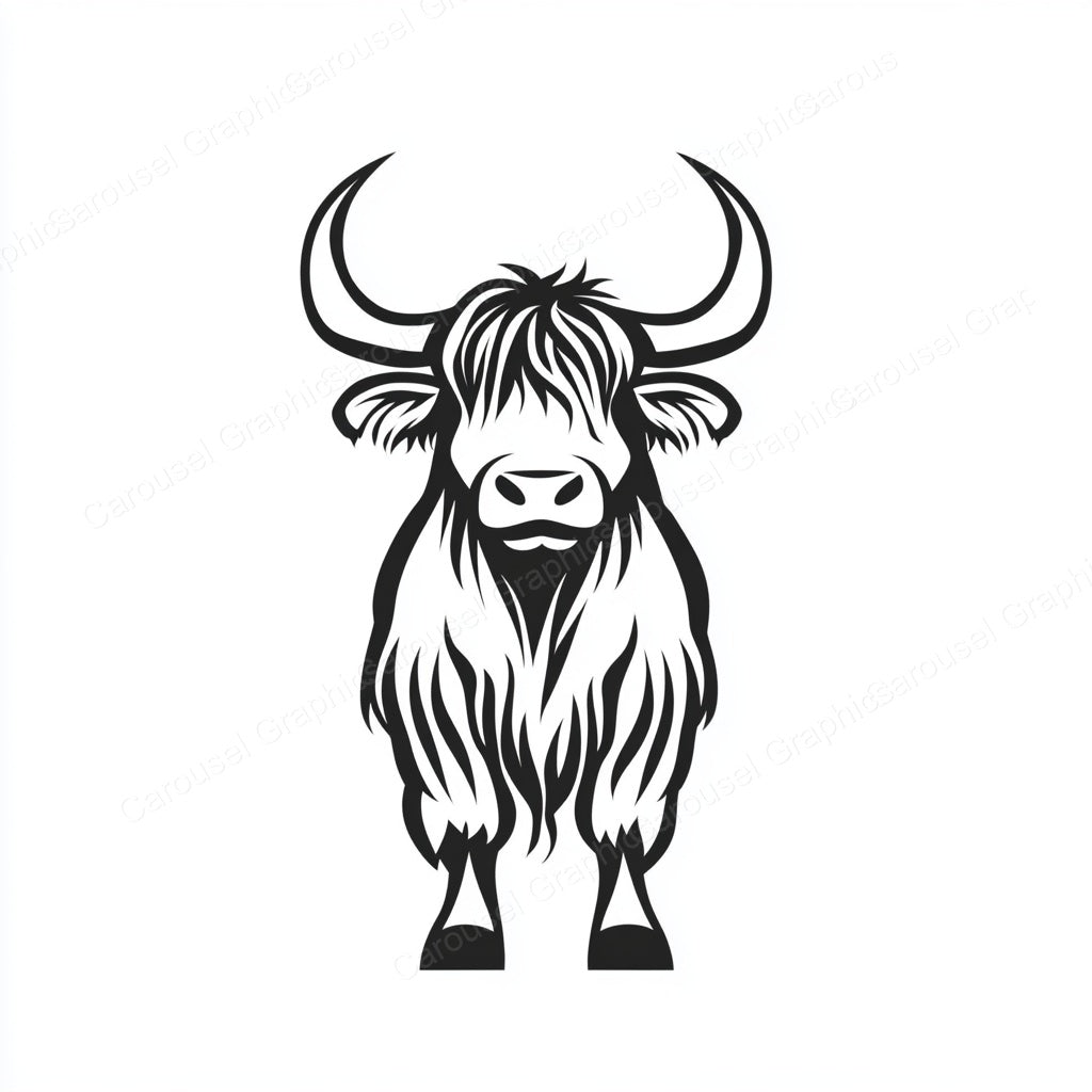 Highland Cow Vector Graphic preview