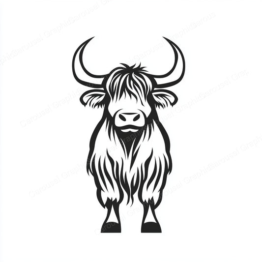 Highland Cow Vector Graphic preview
