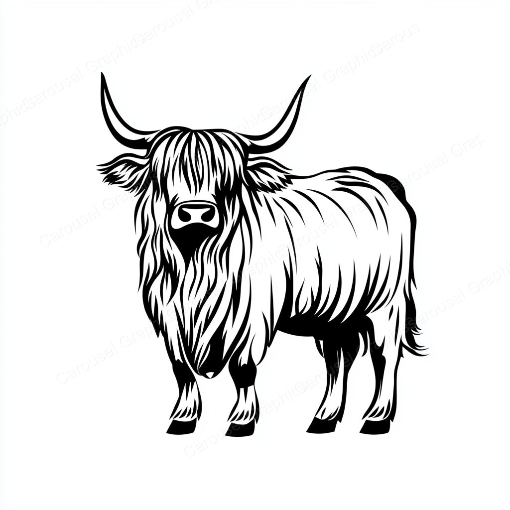 Highland Cow Vector Graphic preview