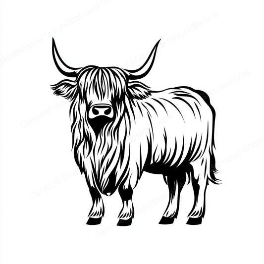 Highland Cow Vector Graphic preview