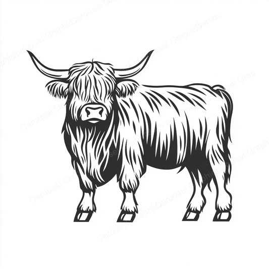 Highland Cow Vector Graphic preview
