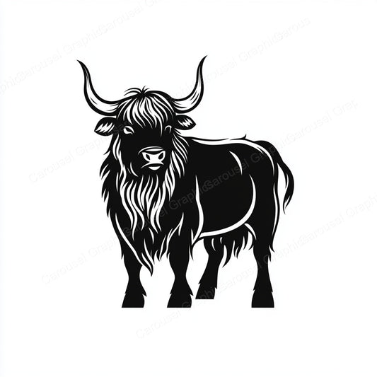 Highland Cow Vector Graphic preview