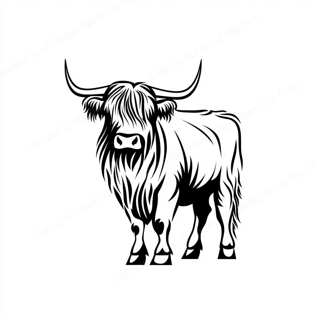 Highland Cow Vector Graphic preview