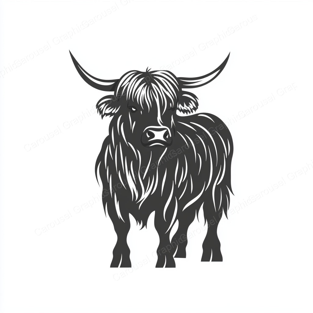 Highland Cow Vector Graphic preview