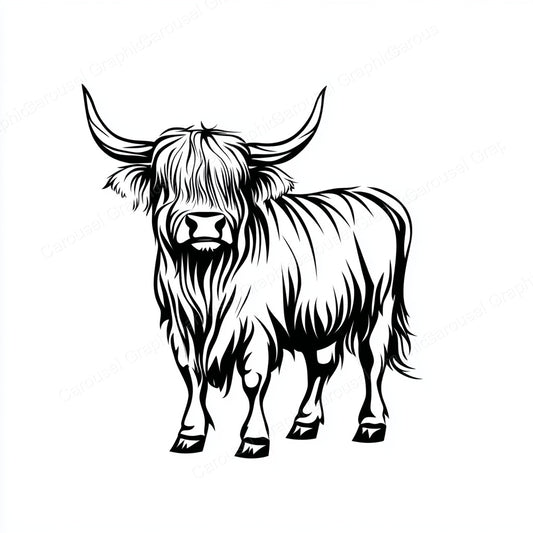 Highland Cow Vector Graphic preview