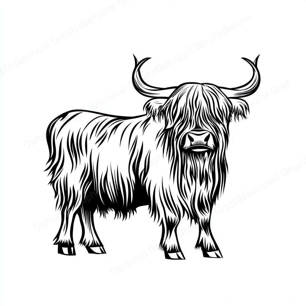 Highland Cow Vector Graphic preview