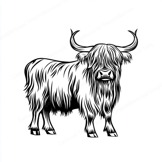 Highland Cow Vector Graphic preview