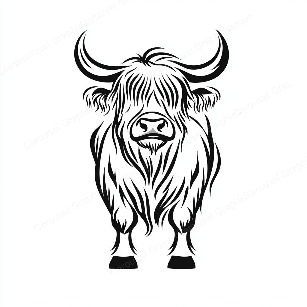 Highland Cow Vector Graphic preview