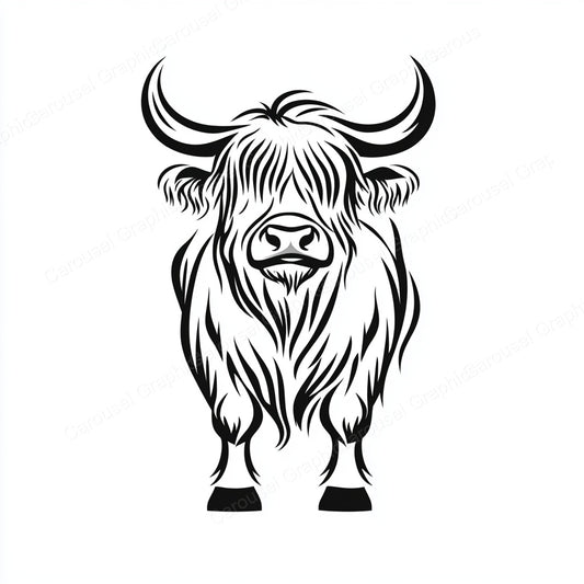 Highland Cow Vector Graphic preview